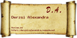 Derzsi Alexandra névjegykártya